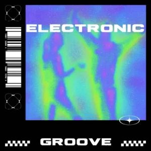 Electronic dance groove logo voor beste tracks op vinyl, lp's en singles